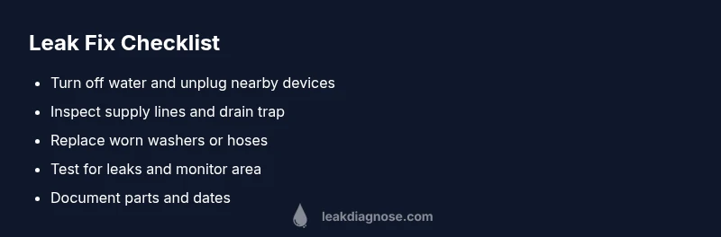 Checklist for stopping an under-sink leak
