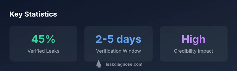 Infographic showing steps to verify leaks