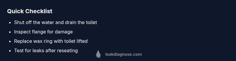 Checklist for replacing a toilet wax ring