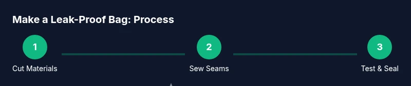 Tailwind infographic showing three-step process to make leak-proof bag