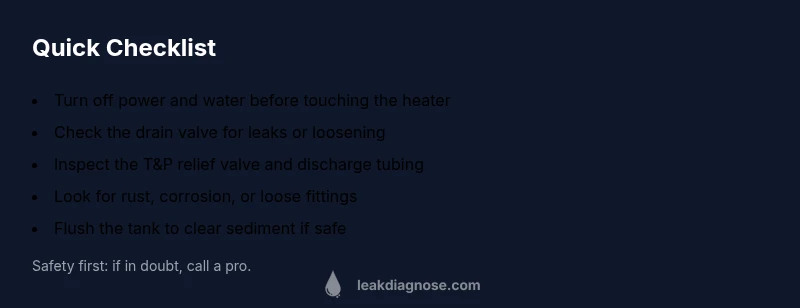 Checklist for diagnosing a leaking water heater