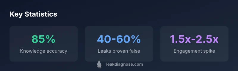 Illustration showing statistics about entertainment leaks and verification