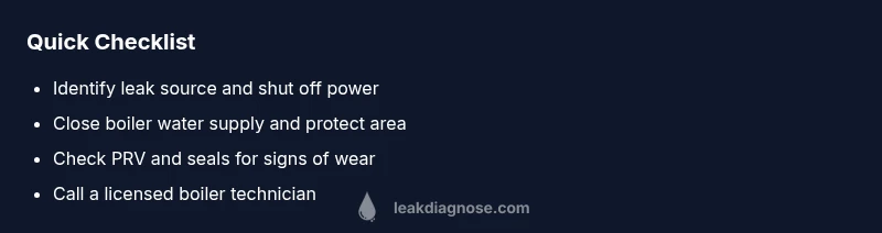 Tailwind-styled boiler leak checklist