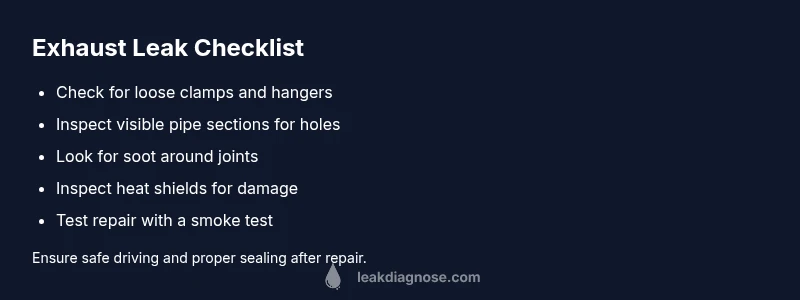 Checklist for diagnosing exhaust leaks and safe repairs