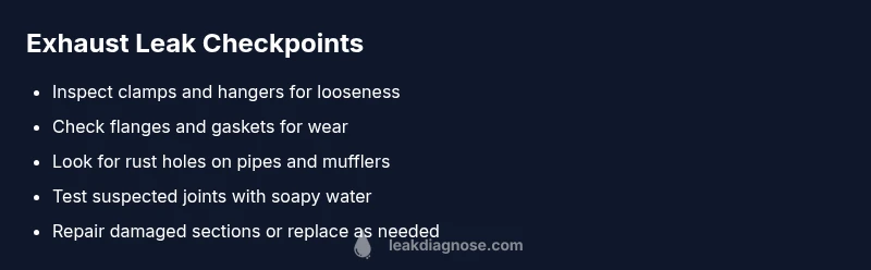 Checklist for diagnosing exhaust leaks in cars