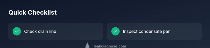 Checklist for diagnosing central air conditioner water leaks