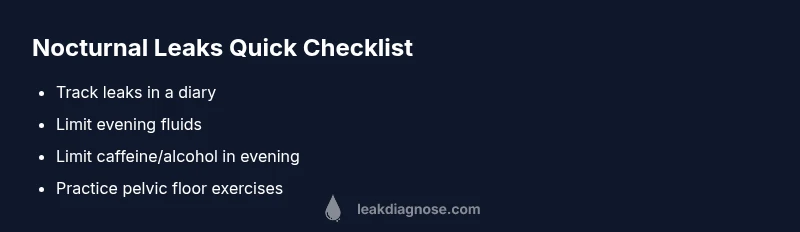 Checklist for managing nocturnal leaks