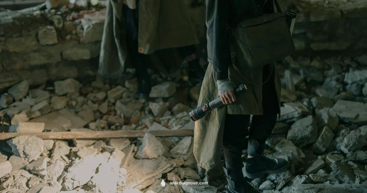 Basement Leak Scene - Leak Diagnosis