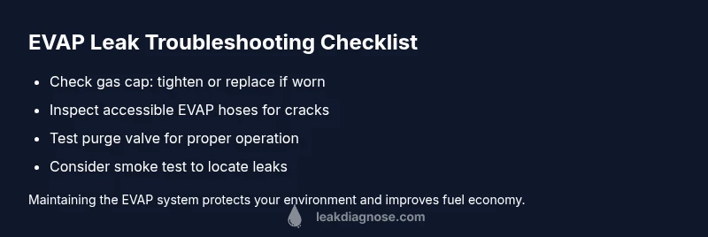 EVAP leak troubleshooting checklist