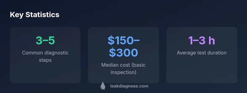 Infographic showing pool leak detection cost ranges
