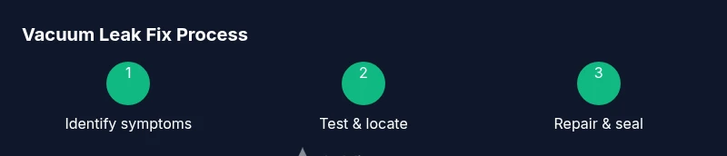 Process flow for fixing a vacuum leak in car engine