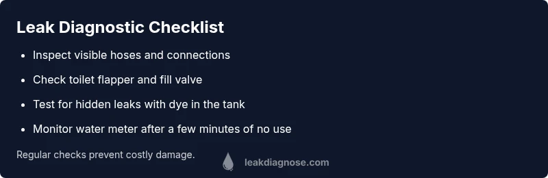 Checklist for diagnosing home leaks