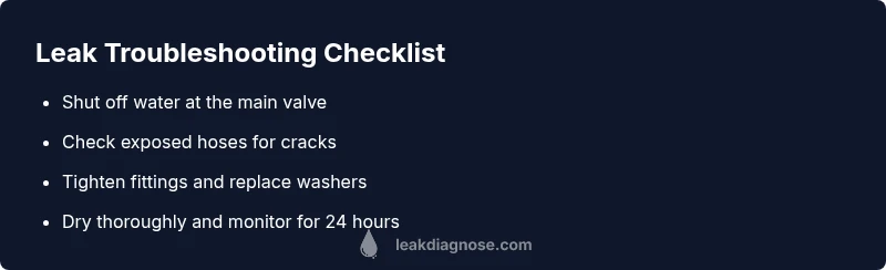 Checklist infographic for leak troubleshooting