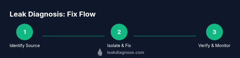Process flow for diagnosing and fixing water heater leaks