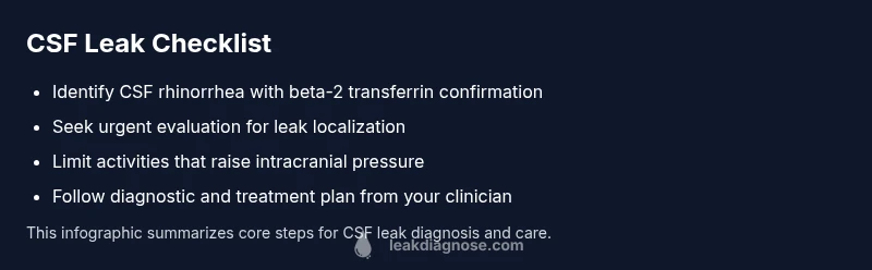 Infographic checklist for CSF leak diagnosis and care